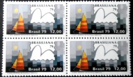 Quadra de selos postais do Brasil de 1979 Hobie Cat