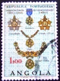 Selo postal da Angola de 1967 Military Order Of Tower and Sword