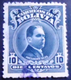 Selo postal da Bolívia de 1928 Hernando Siles