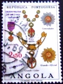Selo postal da Angola de 1967 Military Order of Santiago of Espada