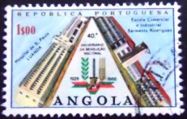 Selo postal da Angola de 1966 Saint Paul´s Hospital-Luanda