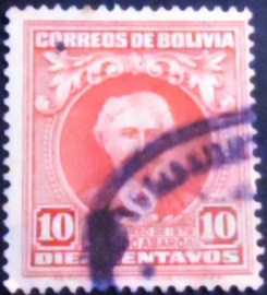 Selo postal da Bolívia de 1960 Eduardo Abaroa