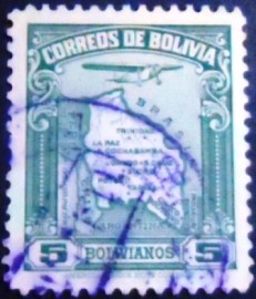 Selo postal da Bolívia de 1935 Map 5