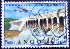 Selo postal da Angola de 1965 Cuango Dam