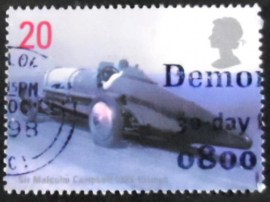 Selo postal do Reino Unido de 1998 Sir Malcolm Campbell's Bluebird