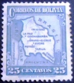 Selo postal da Bolívia de 1935 Map 25