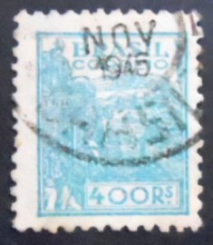 Selo postal do Brasil de 1942 Agricultura 400