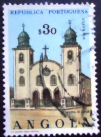 Selo postal da Angola de 1963 Church in Landana