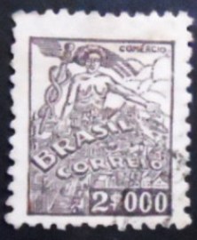 Selo postal do Brasil de 1942 Comércio 2$