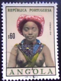 Selo postal da Angola de 1961 Girls of Angola 60