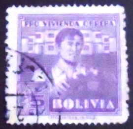 Selo postal da Bolívia de 1939 Worker