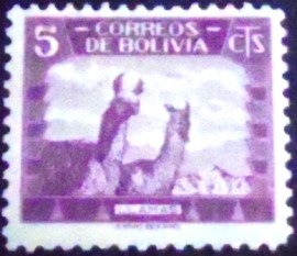 Selo postal da Bolívia de 1939 Llama