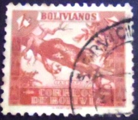 Selo postal da Bolívia de 1939 Jaguar 4