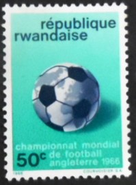 Selo postal de Ruanda de 1966 Football World Cup England 66