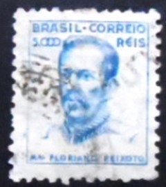 Selo postal do Brasil de 1942 Floriano Peixoto U