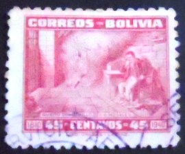 Selo postal da Bolívia de 1941 Pedro Domingo Murillo´s Dream