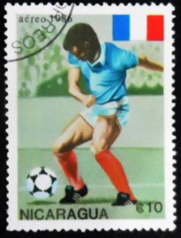 Selo postal da Nicarágua de 1986 France