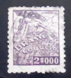 Selo postal do Brasil de 1946 Comércio