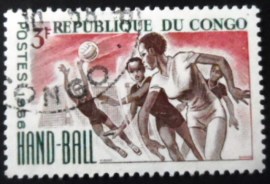 Selo postal do Congo de 1966 Handball