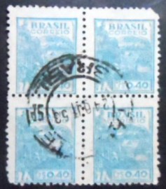 Quadra de selos postais do Brasil 1946 Agricultura