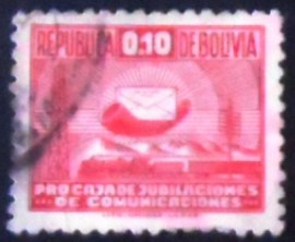 Selo postal da Bolívia de 1947 Transport workers 10