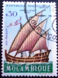 Selo postal da Moçambique de 1963 Caravelle 1460