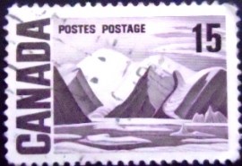 Selo postal do Canadá de 1967 Bylot Island by Lawren Stewart Harris
