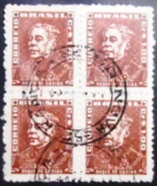 Quadra de selos postais do Brasil de 1960 Duque de Caxias 1