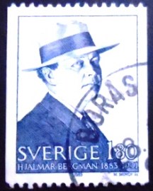 Selo postal da Suécia de 1983 Hjalmar Bergman