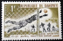 Selo postal de Daomé de 1963 Football