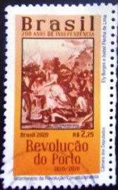Selo postal do Brasil de 2020 Revolução do Porto U
