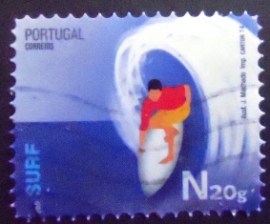 Selo postal de Portugal de 2014 Surfing N20g