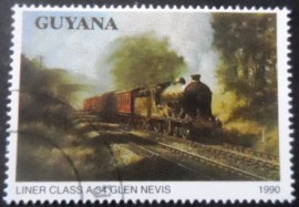 Selo postal da Guyana de 1990 Glen Nevis