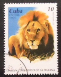 Selo postal de Cuba de 1995 Lion