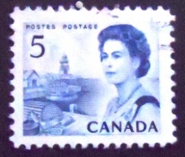 Selo postal do Canadá de 1967 Queen Elizabeth II 5