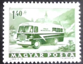 Selo postal da Hungria de 1963 Mobile Post Office