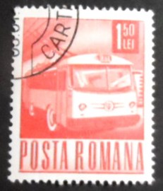 Selo postal da Romênia de 1968 Trolleybus