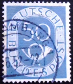 Selo postal da Alemanha de 1952 Digits with Posthorn 50