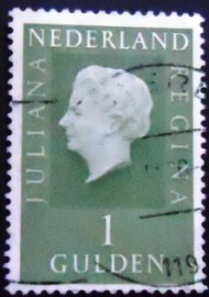 Selo postal da Holanda de 1969 Queen Juliana Type Regina 1