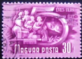Selo postal da Hungria 1951 Education of labourers 30