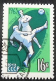 Selo postal da União Soviética de 1963 Football