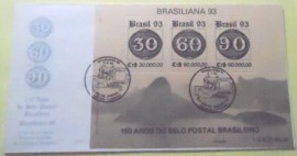 FDC Oficial de 1993 nº 590 150 Anos Olhos-de-Boi