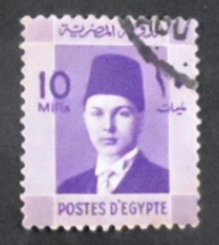 Selo postal do Egito de 1937 King Farouk 10