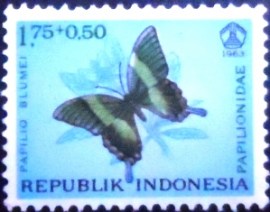 Selo postal da Indonésia de 1963 Green Swallowtail