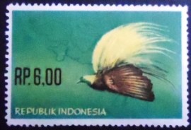 Selo postal da Indonésia de 1963 Greater Bird-of-paradise