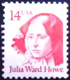 Selo postal dos Estados Unidos de 1987 Julia Ward Howe
