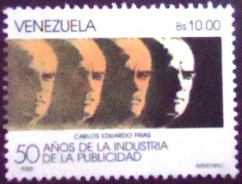 Selo postal da Venezuela de 1988 Carlos Eduardo Frias