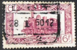 Selo postal da Bélgica de 1949 Type 53 Locomotive