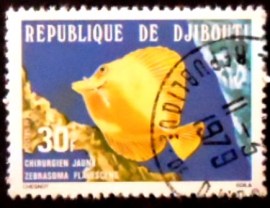 Selo postal de Djibouti de 1978 Yellow Tang