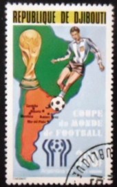 Selo postal de Djibouti de 1978 WC 1978 Argentina